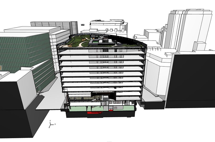 The team used elements of BIM Level 1 and Level 2 during the design and coordination processes The team used elements of BIM Level 1 and Level 2 during the design and coordination processes